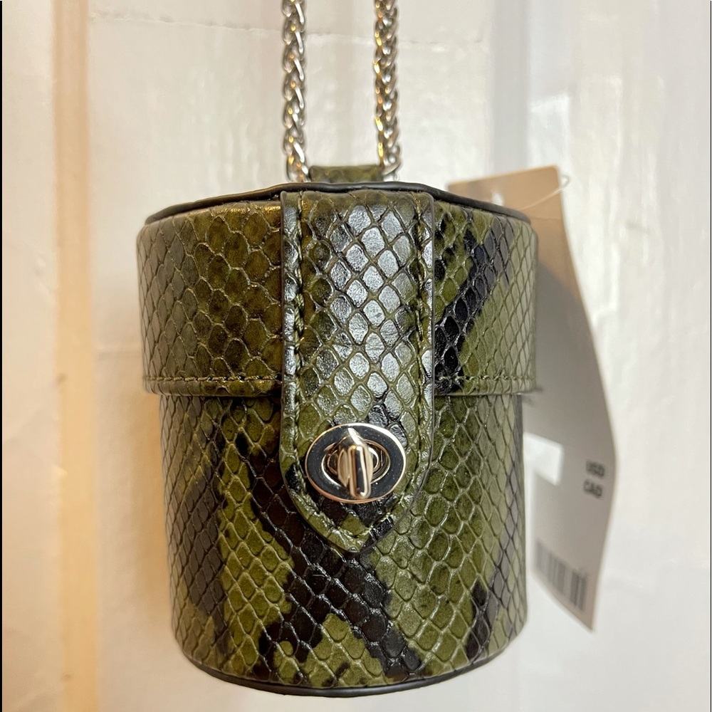 Mini Faux Snakeskin Purse